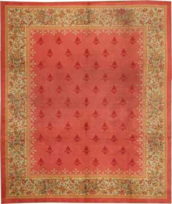 Antique English Red Rug #1832 by Nazmiyal Antique Rugs