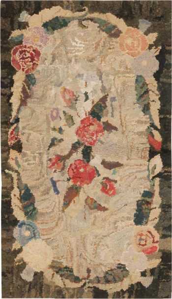 Antique Hooked American Rug #2555 by Nazmiyal Antique Rugs