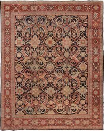 Blue Room Size Antique Persian Sultanabad Rug #7997 by Nazmiyal Antique Rugs