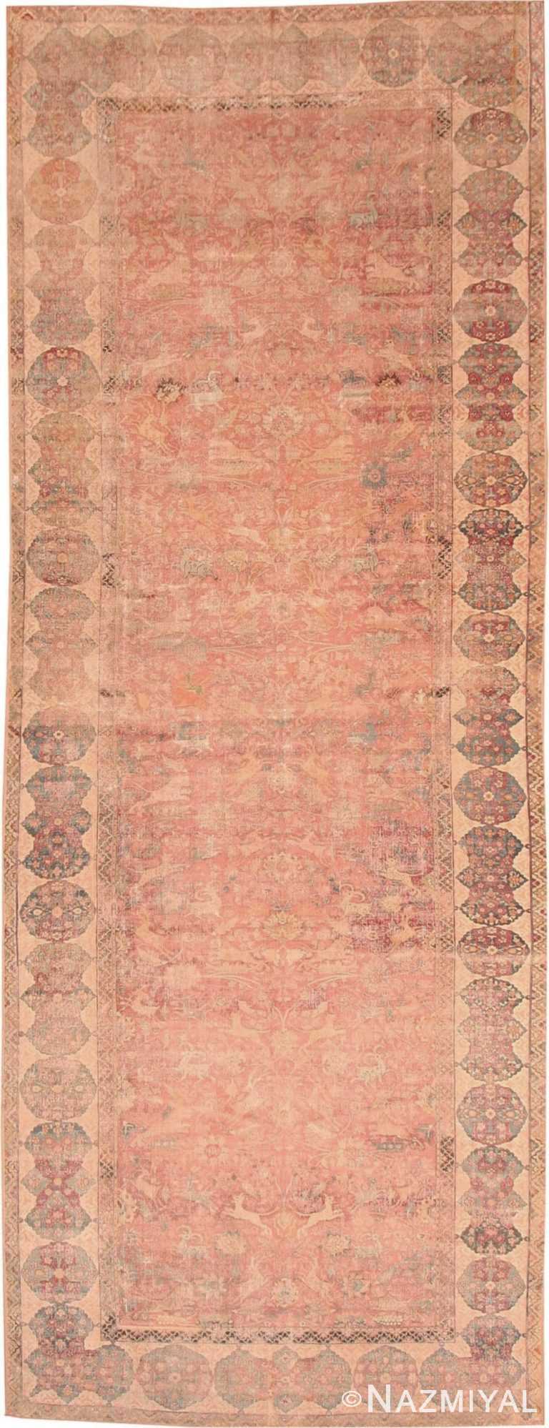 Antique Gallery Size 17th Century Isfahan Persian Rug #3338 by Nazmiyal Antique Rugs