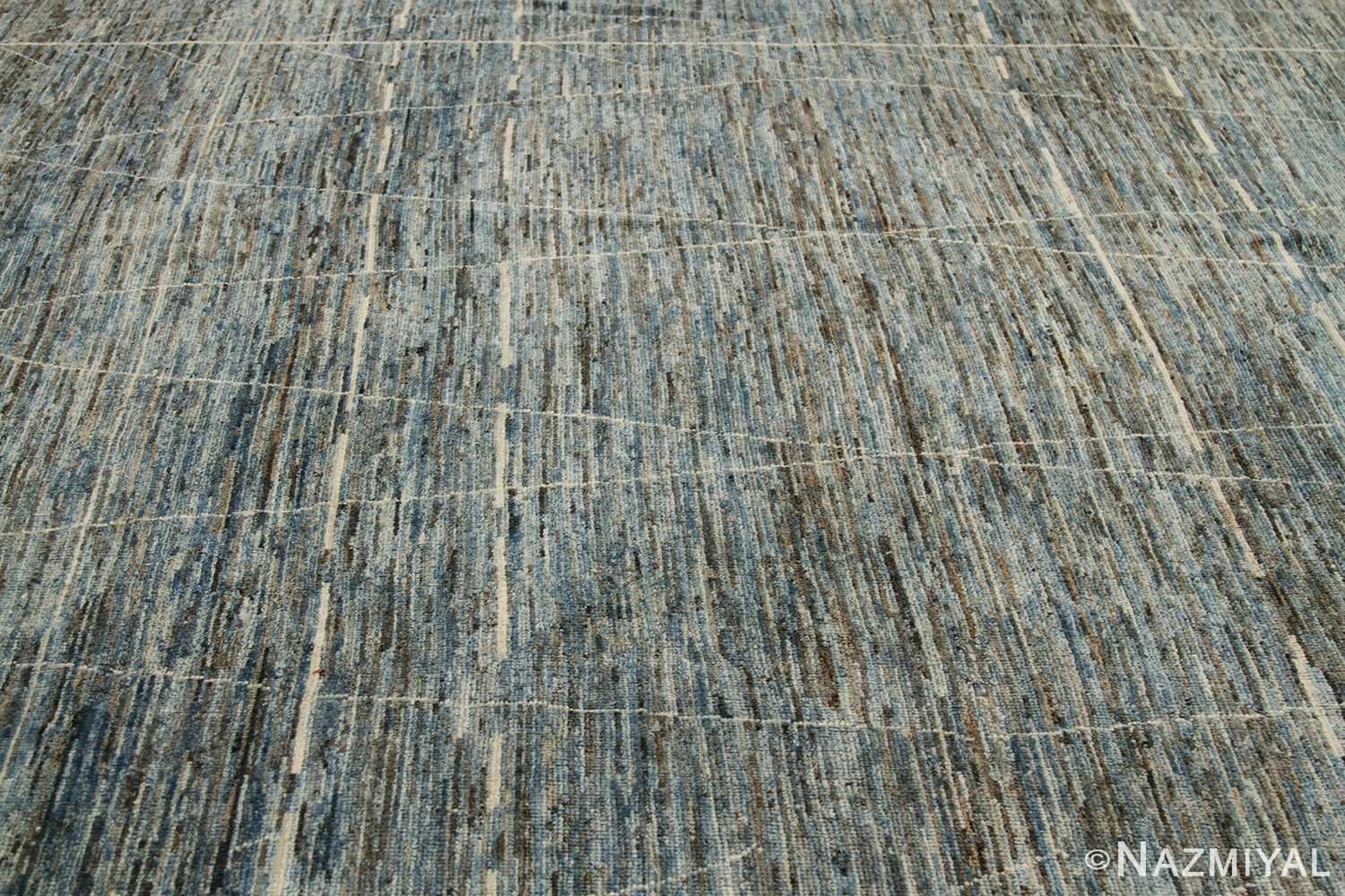 Texture Of Blue Modern Moroccan Style Rug 60324 by Nazmiyal NYC