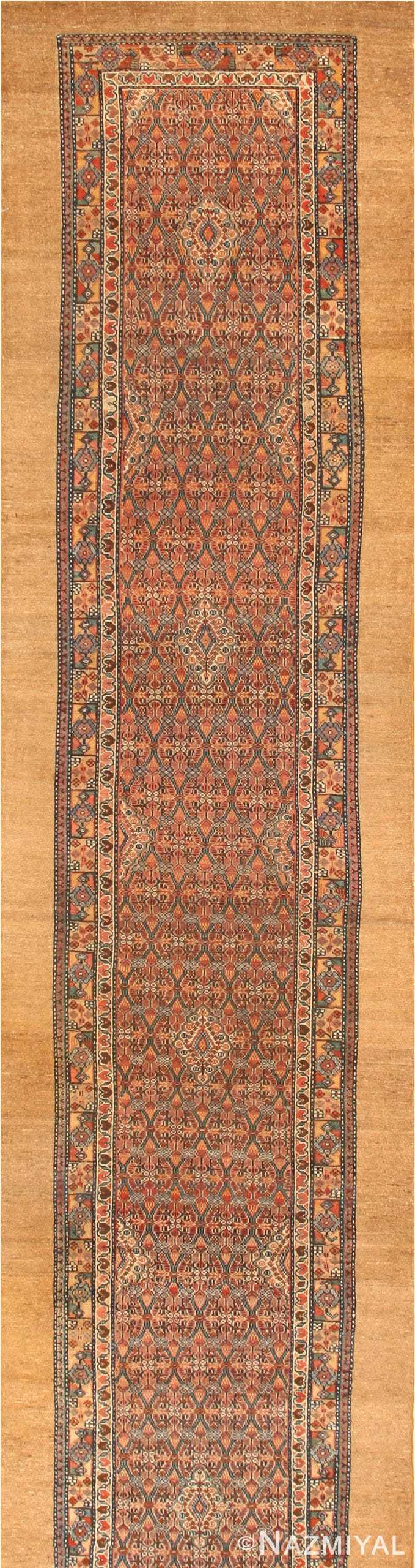 Tribal Antique Persian Camel Hair Serab Runner Rug #42392 by Nazmiyal Antique Rugs