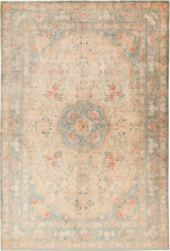 Fine Decorative Vintage Persian Silk Qum Rug 70789 by Nazmiyal NYC