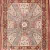 Fine Floral Geometric Vintage Persian Silk Qum Rug 70785 by Nazmiyal NYC