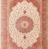 Beautiful Room Size Vintage Persian Silk Qum Rug #70115 by Nazmiyal Antique Rugs
