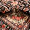 Pile Of Floral Vintage Persian Silk Qum Medallion Rug 70786 by Nazmiyal NYC