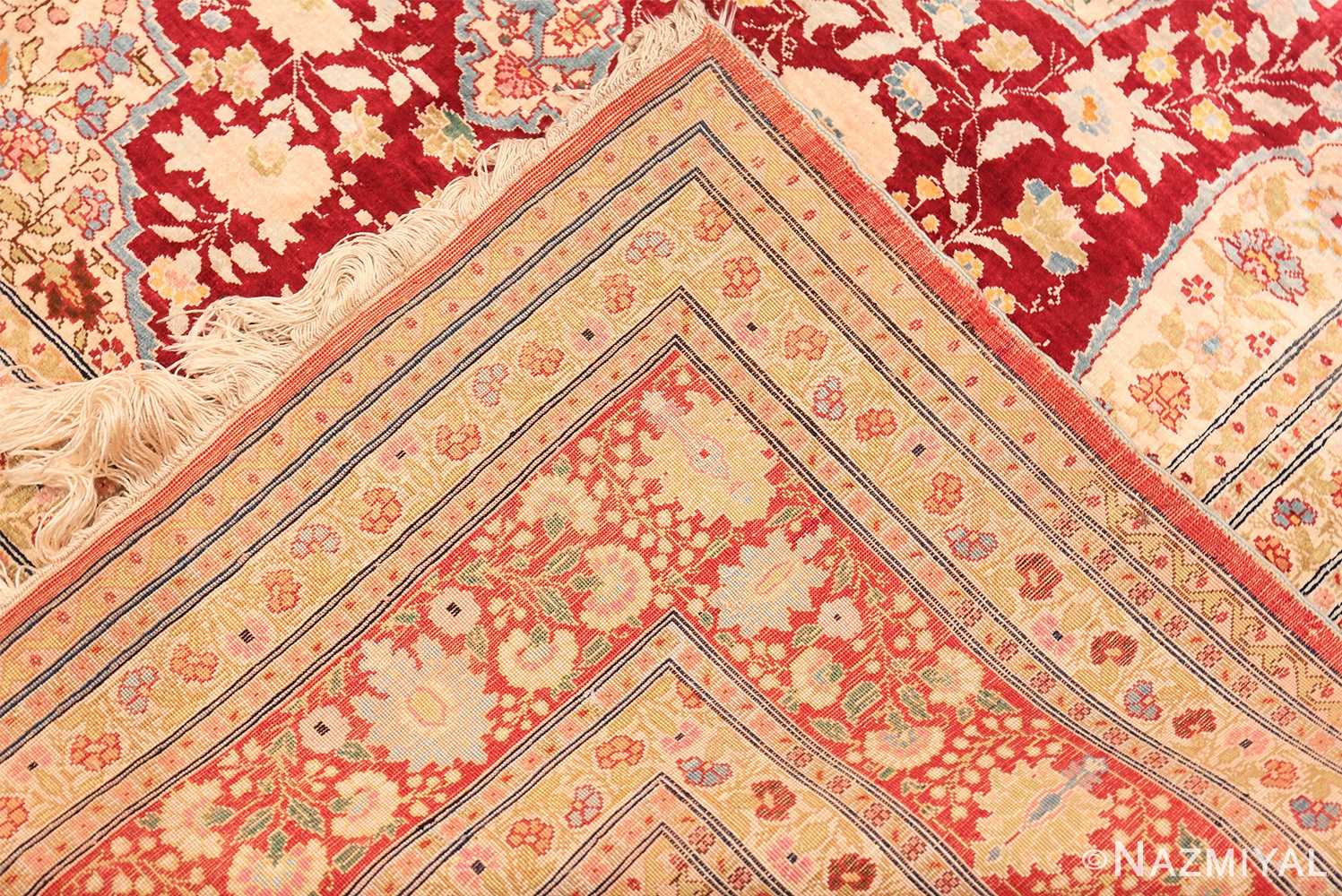 Weave Of Antique Silk Persian Tabriz Rug 70767 by Nazmiyal NYC