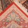 Weave Of Fine Floral Geometric Vintage Persian Silk Qum Rug 70785 by Nazmiyal NYC