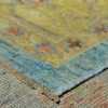 Weave Of Blue Background Contemporary Modern Turkish Oushak Rug 60428 by Nazmiyal NYC