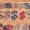Details Vintage Pop Art Andy Warhol Dollar Sign Rug 70830 by Nazmiyal NYC