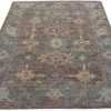 Whole View Of Small Earth Tones Modern Turkish Oushak Rug 60510 by Nazmiyal NYC