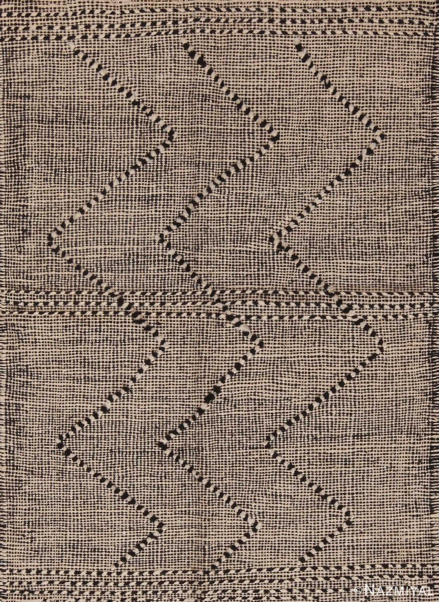 Custom Modern Moroccan Kilim Flat Weave Rug Sample 60630 by Nazmiyal Antique Rugs