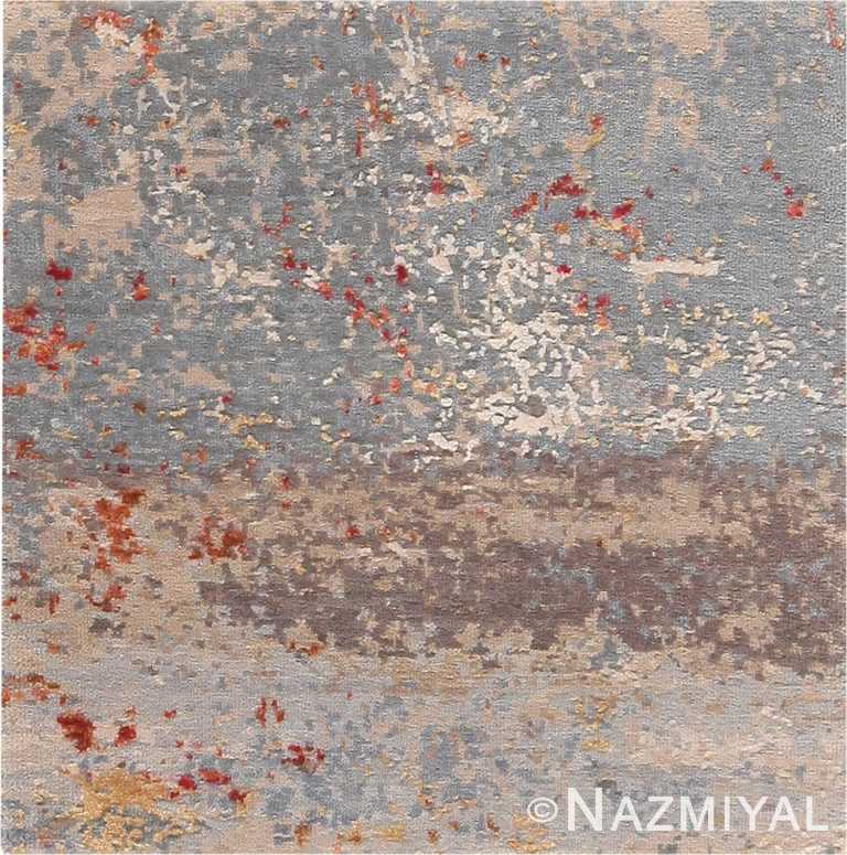 Soft Textured Silk and Wool Modern Rug Sample 60609 by Nazmiyal Antique Rugs