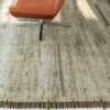 Border Of Earth Tone Modern Distressed Rug 60698 by Nazmiyal Antique Rugs