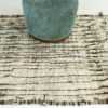 Border Of Ivory And Blue Modern Distressed Rug 60685 by Nazmiyal Antique Rugs