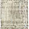 Ivory And Blue Modern Distressed Rug 60685 by Nazmiyal Antique Rugs