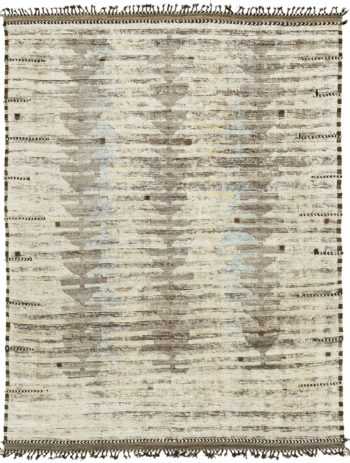 Light Gray Modern Distressed Rug 60689 by Nazmiyal Antique Rugs