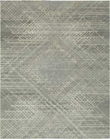 Silver Cream Modern Boutique Area Rug 60734 by Nazmiyal Antique Rugs