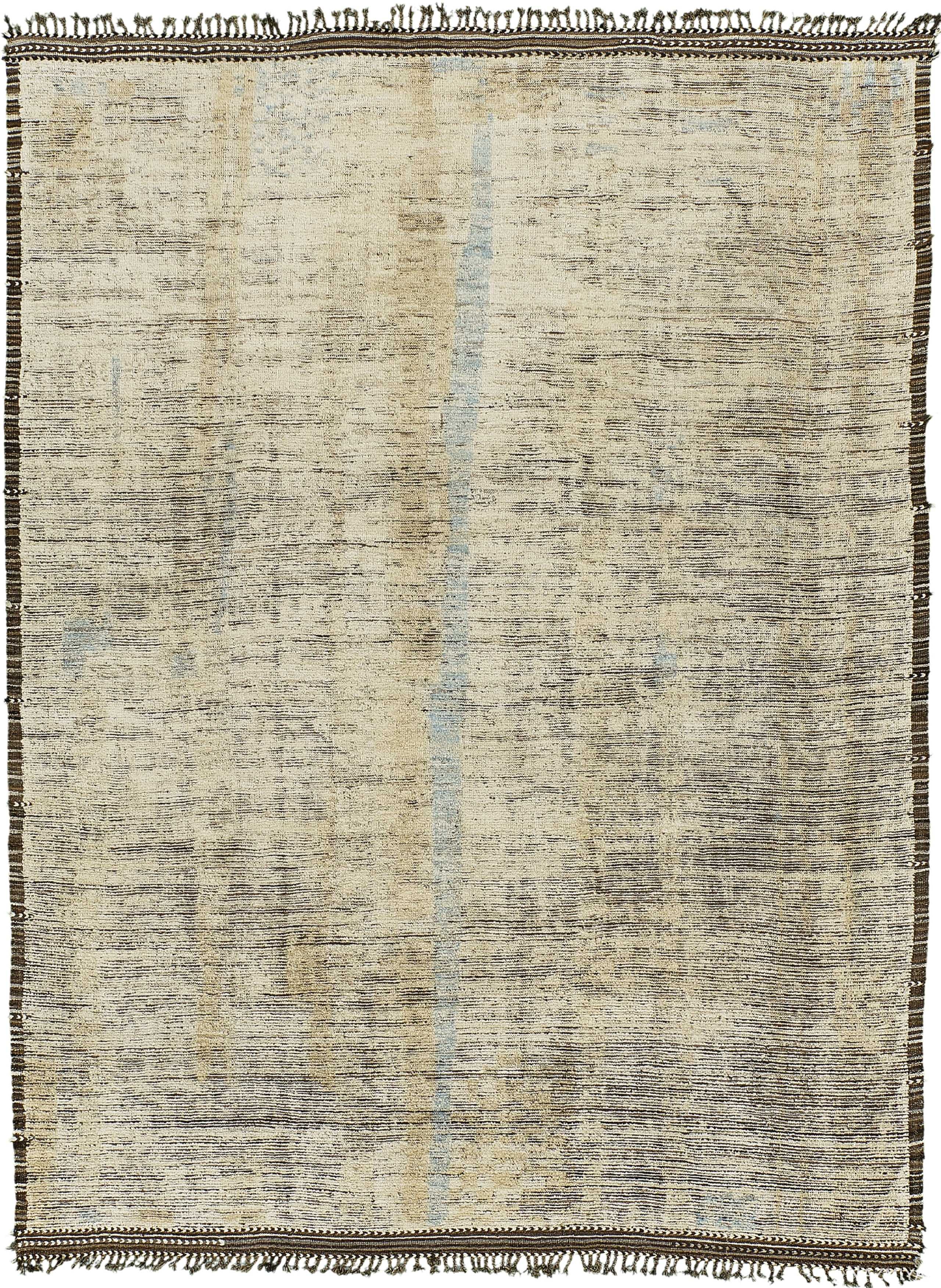 Earth Tones Decorative Modern Distressed Rug 60709 by Nazmiyal Antique Rugs