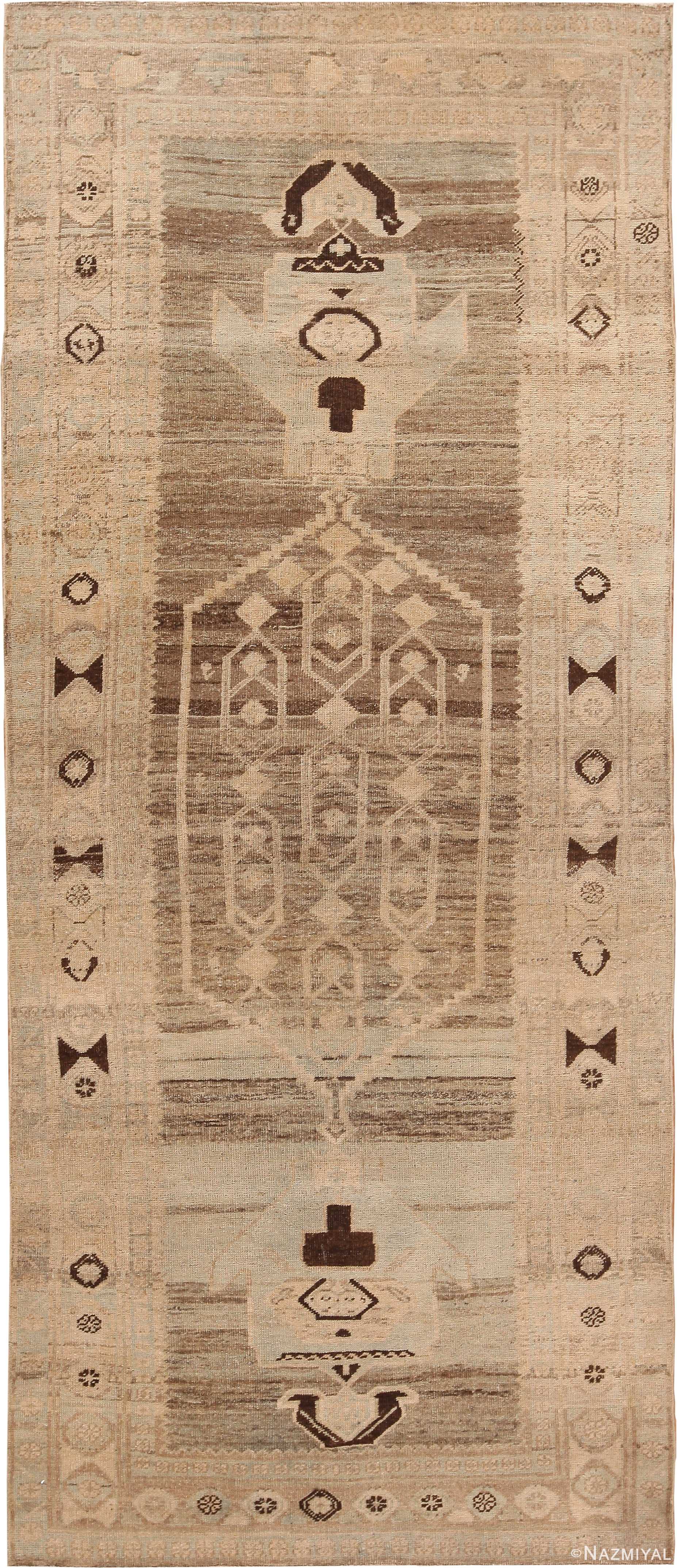 Geometric Antique Persian Bidjar Runner Rug 60527 by Nazmiyal Antique Rugs