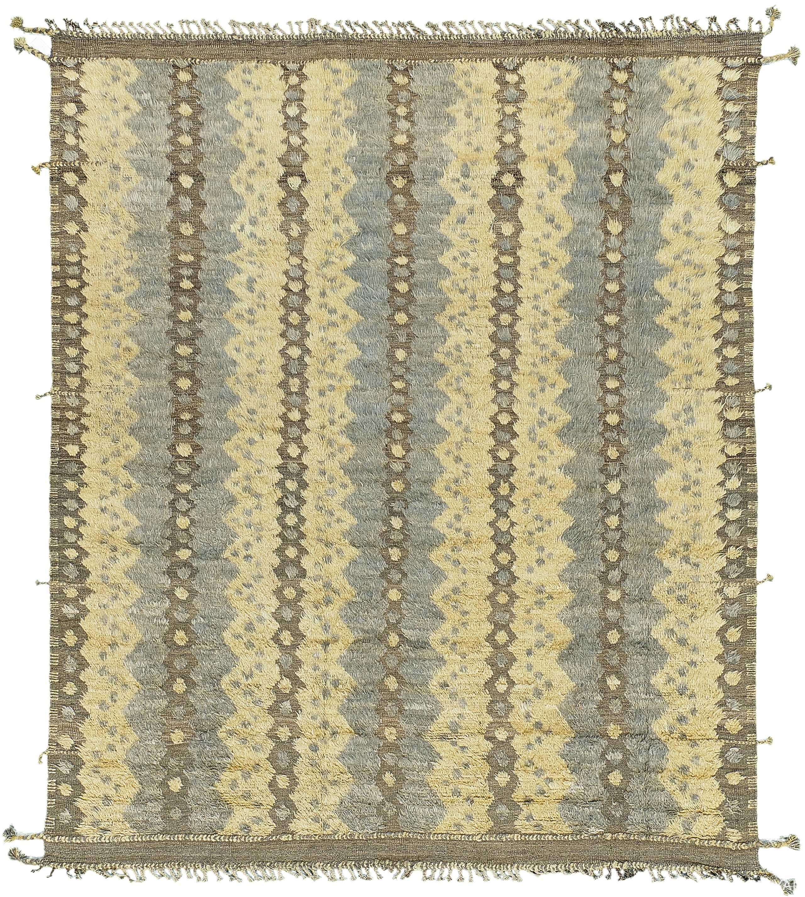 Geometric Textured Modern Distressed Rug 60697 by Nazmiyal Antique Rugs