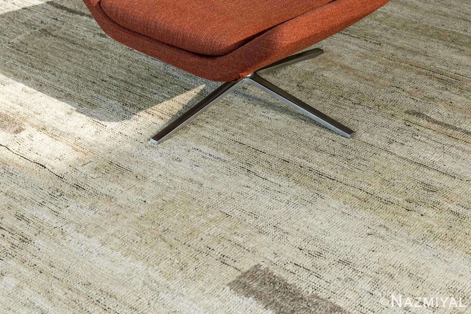 Texture Of Earth Tone Modern Distressed Rug 60698 by Nazmiyal Antique Rugs