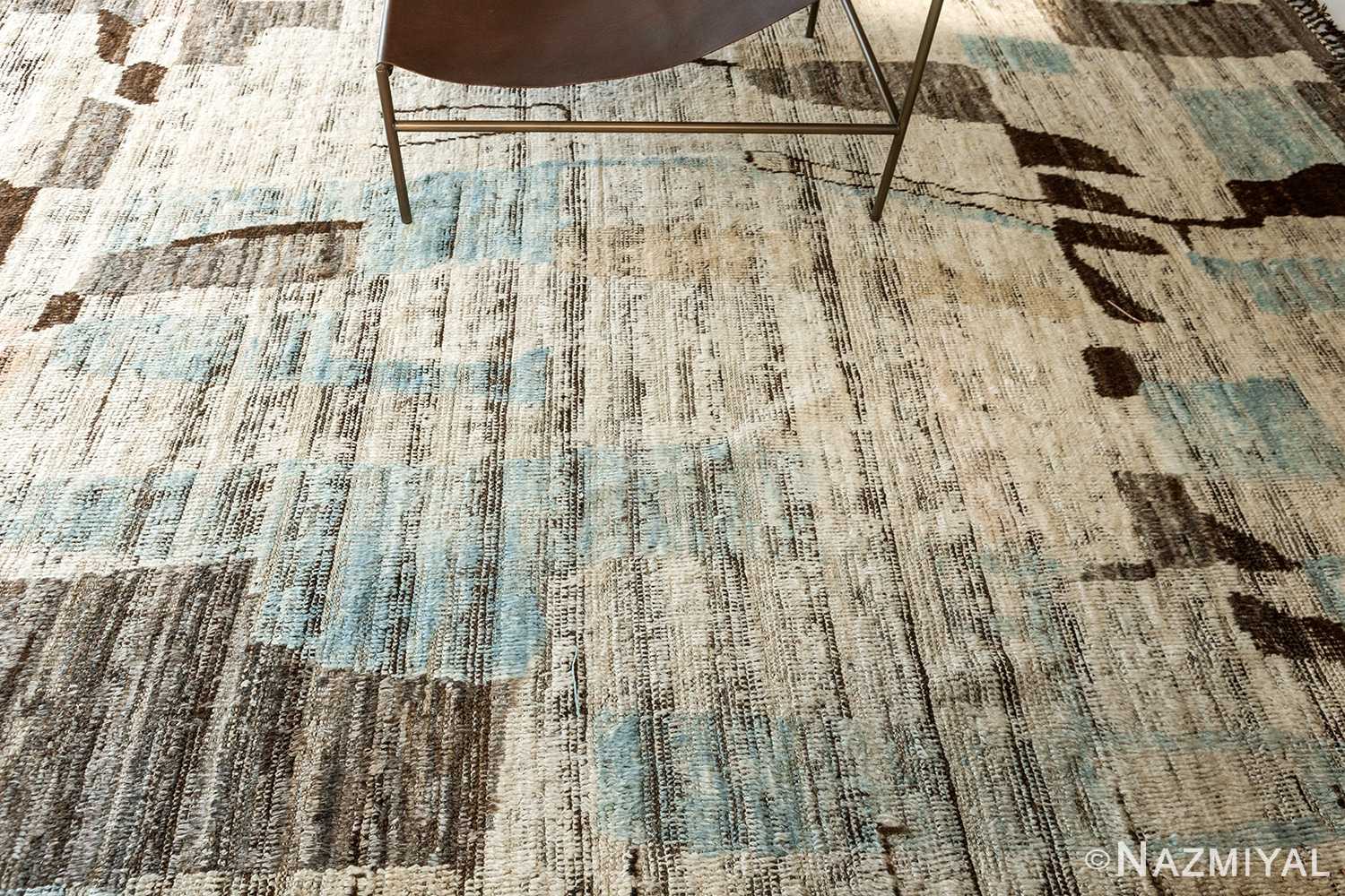 Texture Of Nature Inspired Colors Modern Distressed Rug 60700 by Nazmiyal Antique Rugs