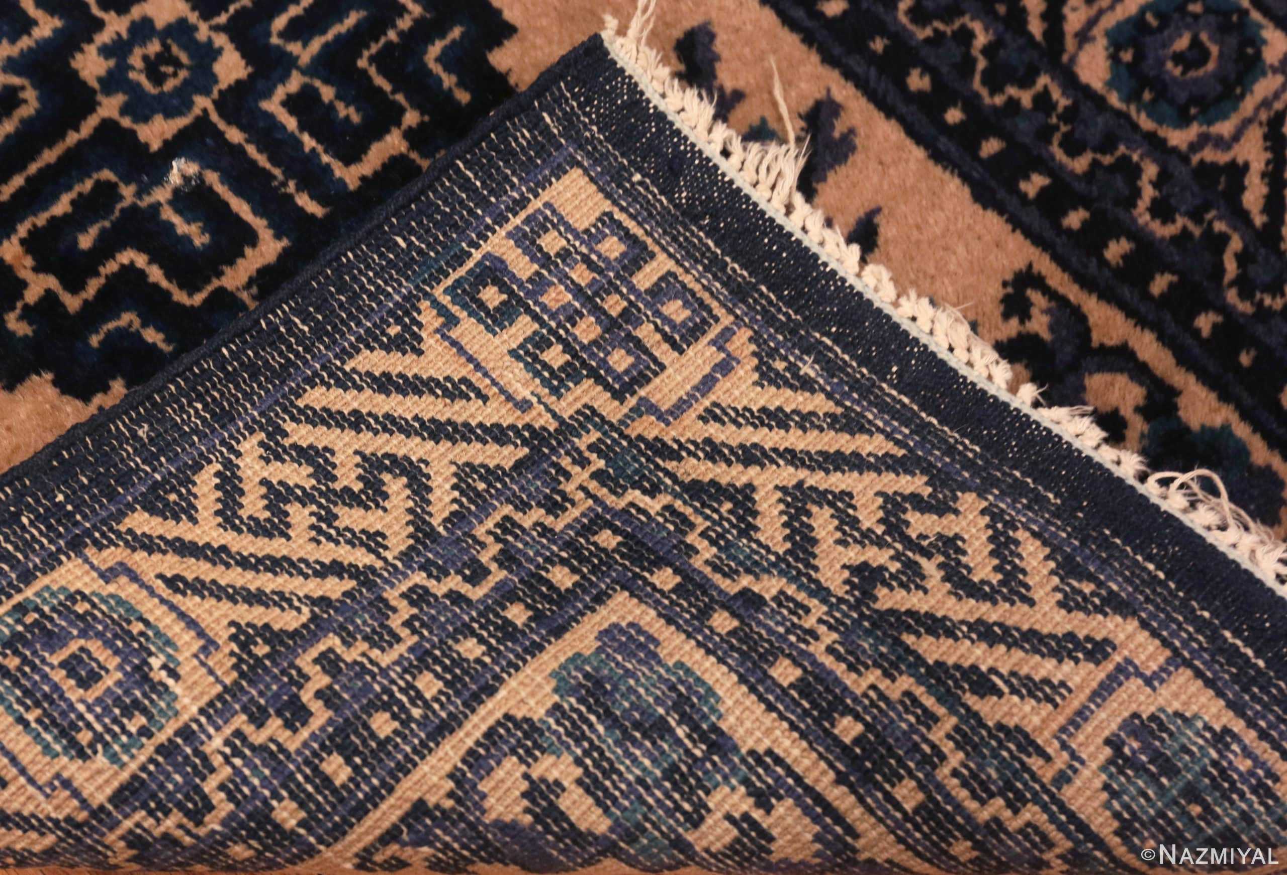 Weave Of Pair Of Small Ivory And Blue Antique Chinese Rugs 70881 by Nazmiyal Antique Rugs