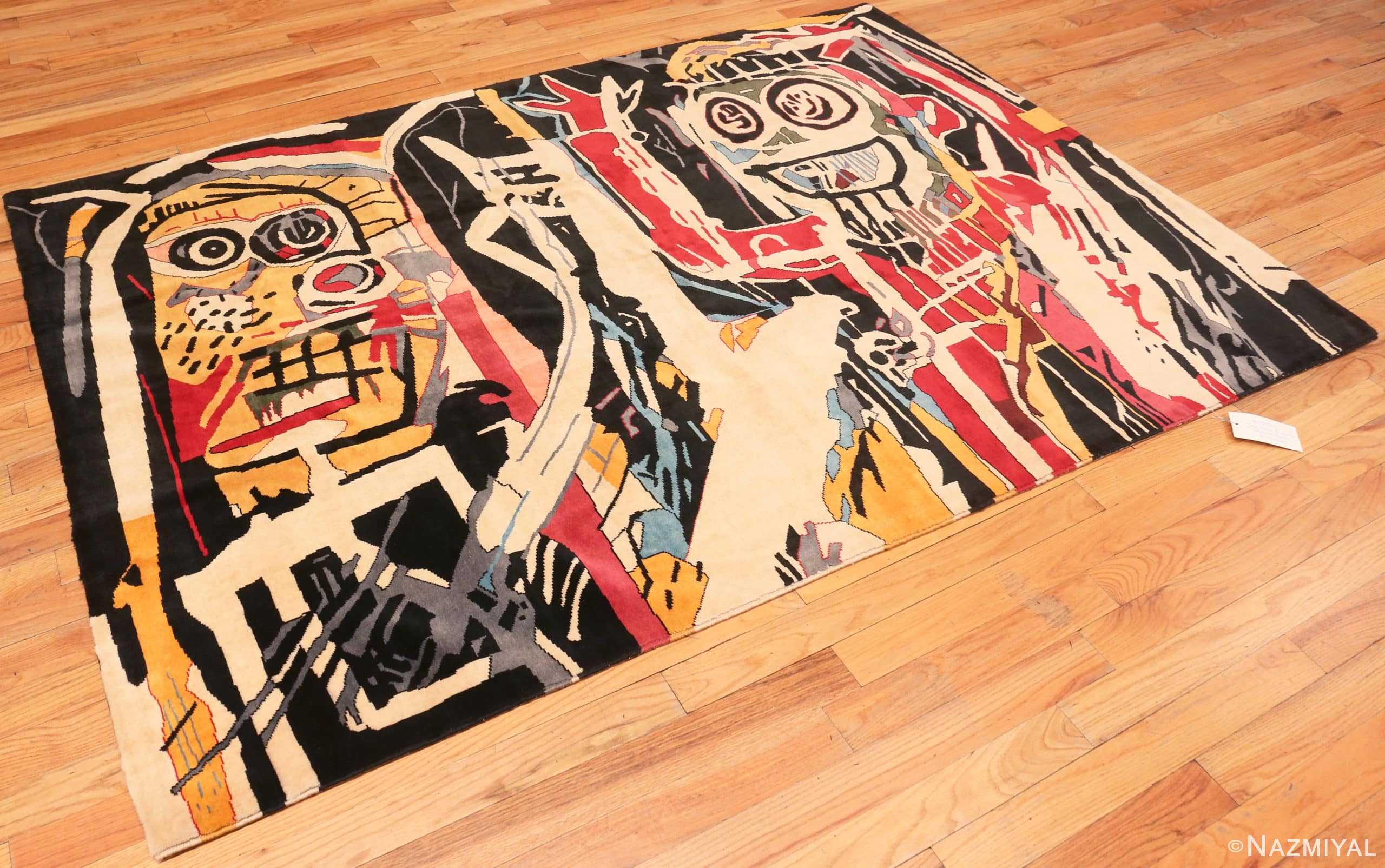 Whole View Of Modern Jean-Michel Basquiat Inspired Artistic Rug 70887 by Nazmiyal Antique Rugs