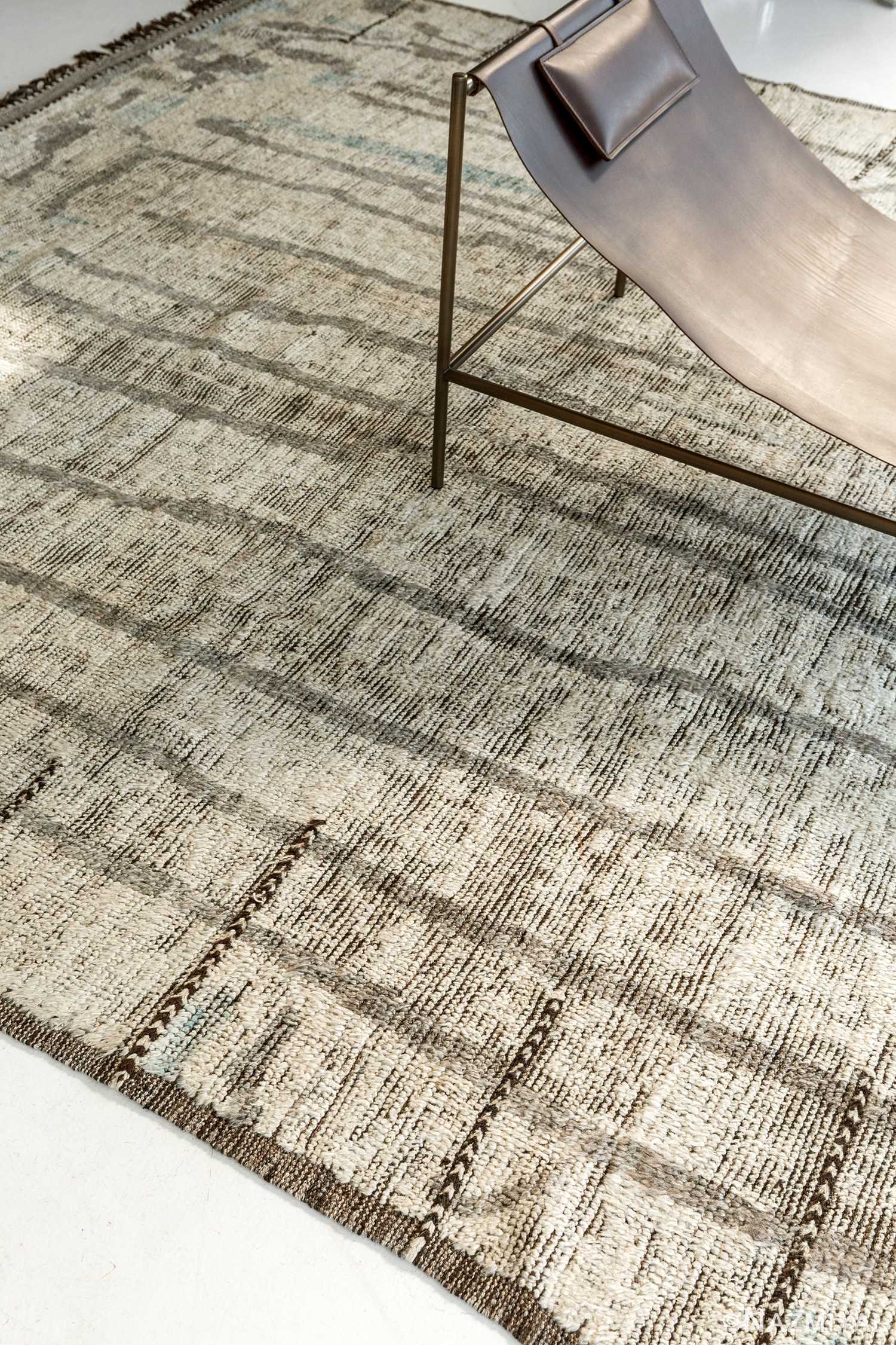 Whole View Of Primitive Design Modern Distressed Rug 60670 by Nazmiyal Antique Rugs
