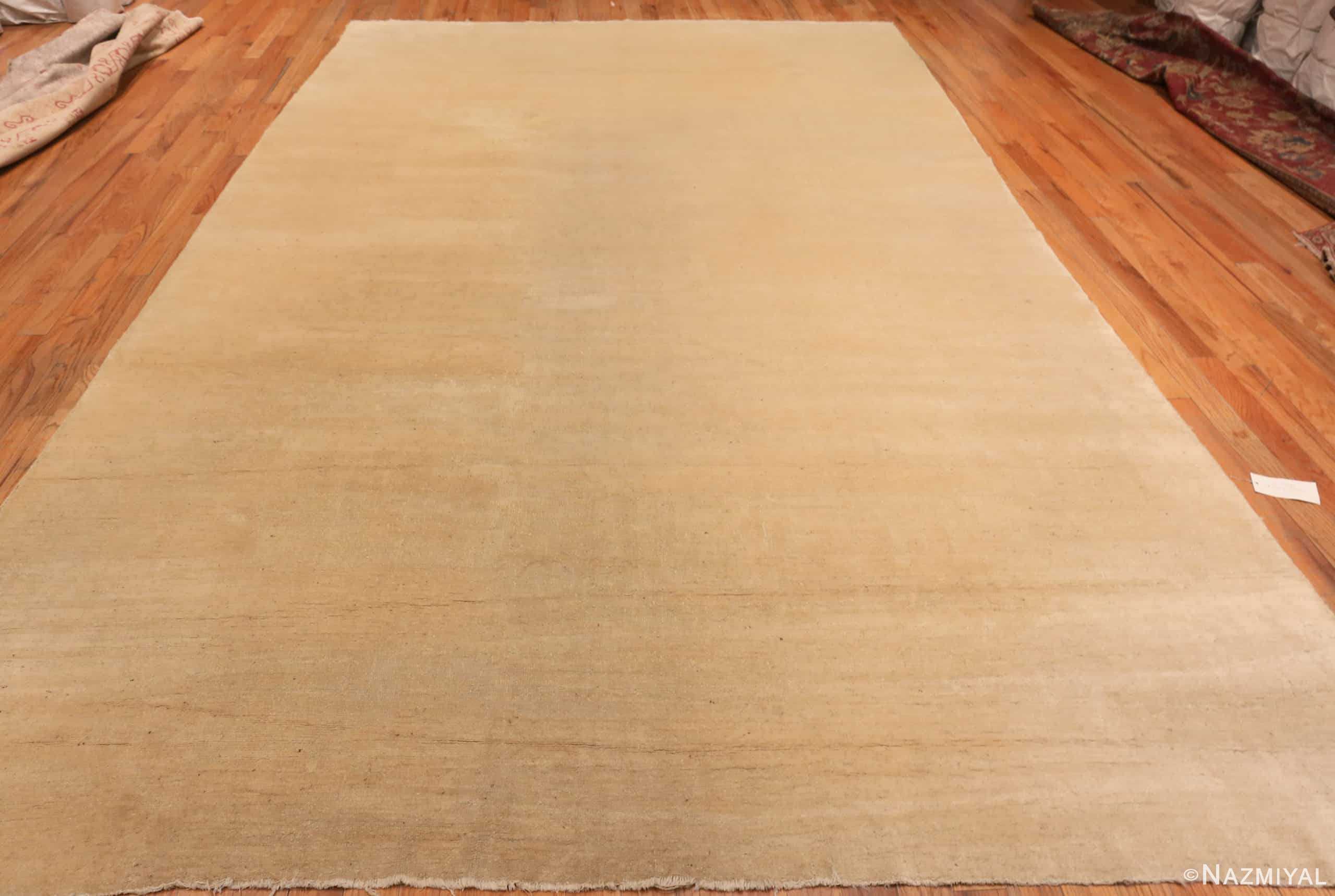 Whole View Of Solid Ivory Large Antique Chinese Rug 70843 by Nazmiyal Antique Rugs