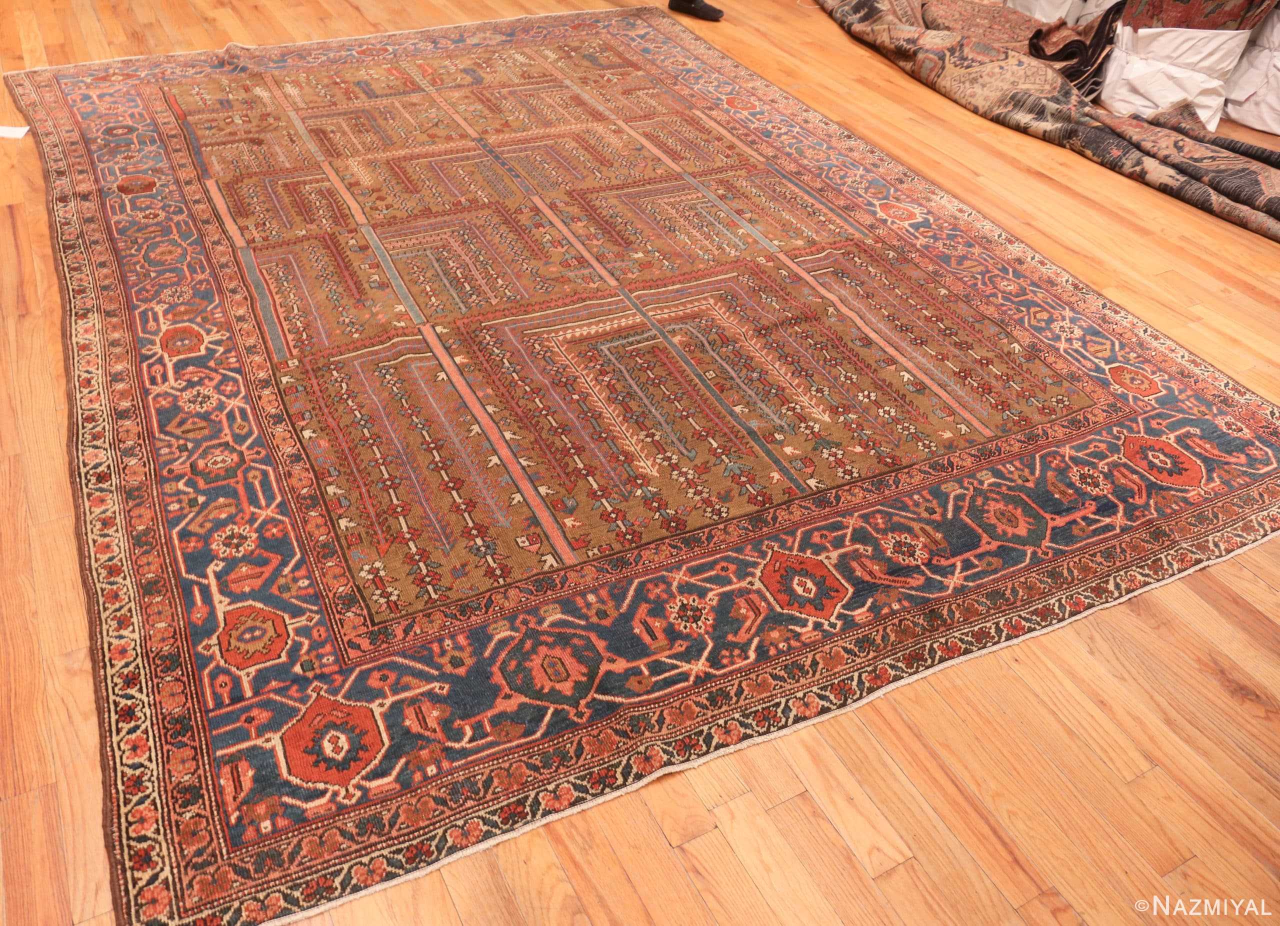 Whole View Of Tree Of Life Design Antique Persian Bakshaish Rug 70874 by Nazmiyal Antique Rugs