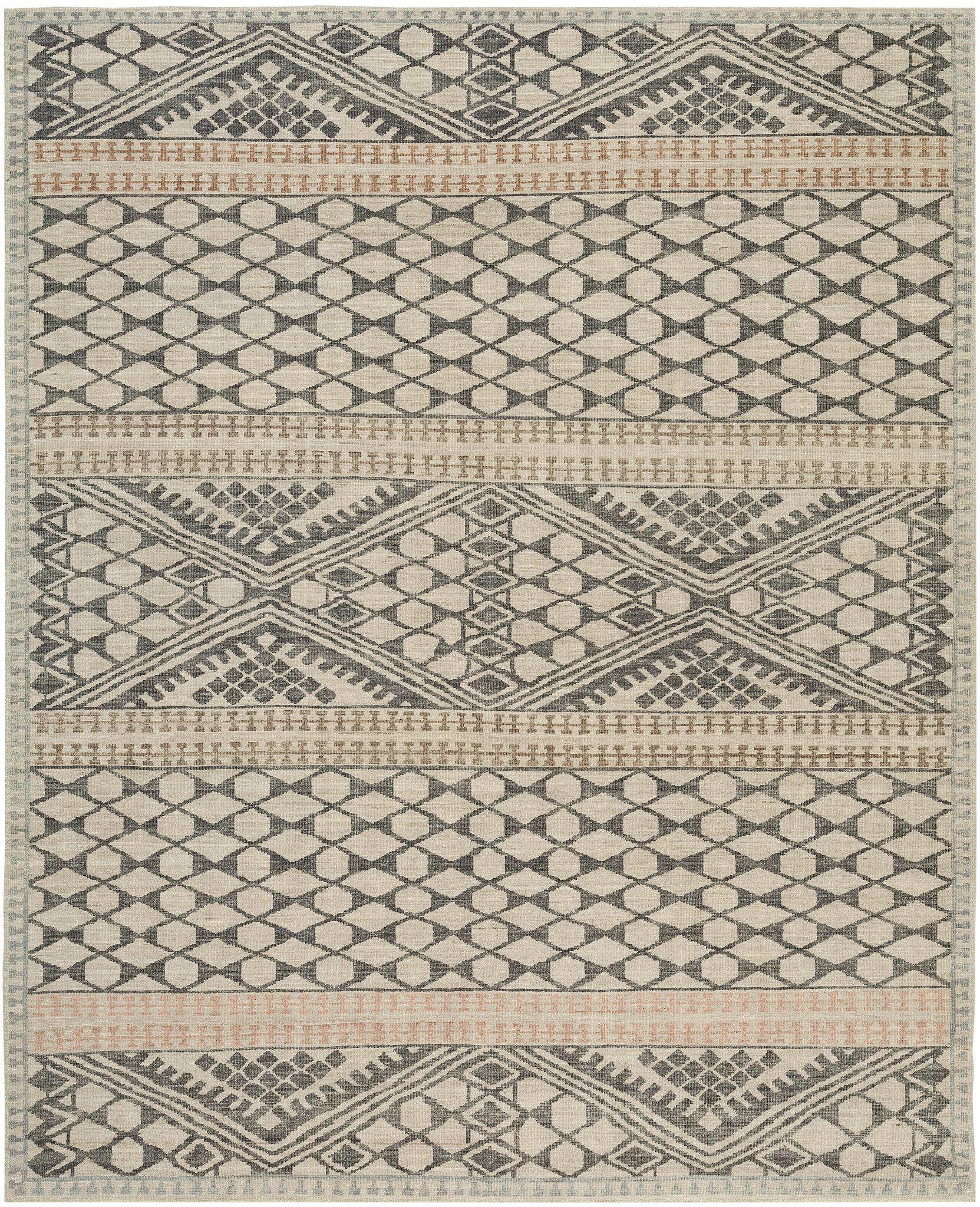 Beige Modern Boutique Area Rug 60741 By Nazmiyal Antique Rugs   Beige Charcoal Geometric Modern Boutique Area Rug 60741 Nazmiyal 1663x2048 