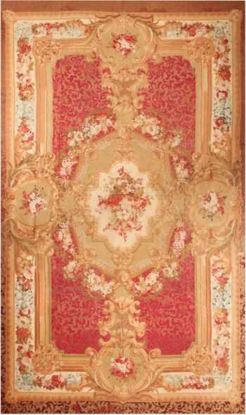 Oversized Antique French Aubusson Rug 70926 by Nazmiyal Antique Rugs