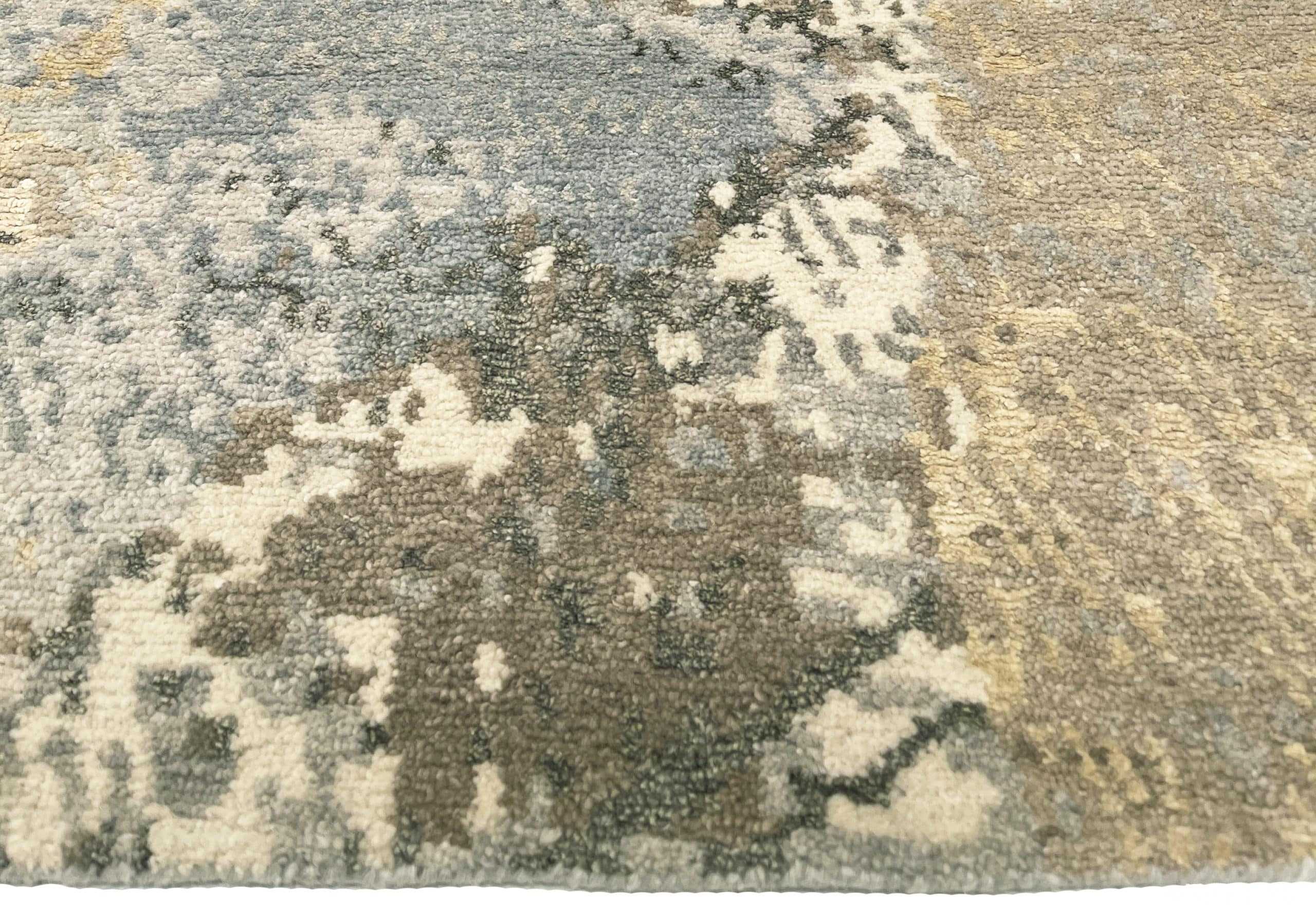 Border Of Decorative Nature Tones Modern Boutique Area Rug 60728 by Nazmiyal Antique Rugs