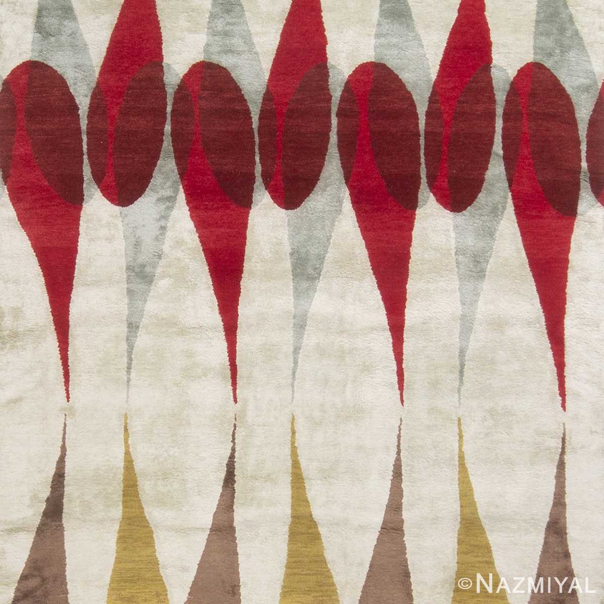 Details Of Colorful Abstract Mid Century Modern 60752 by Nazmiyal Antique Rugs