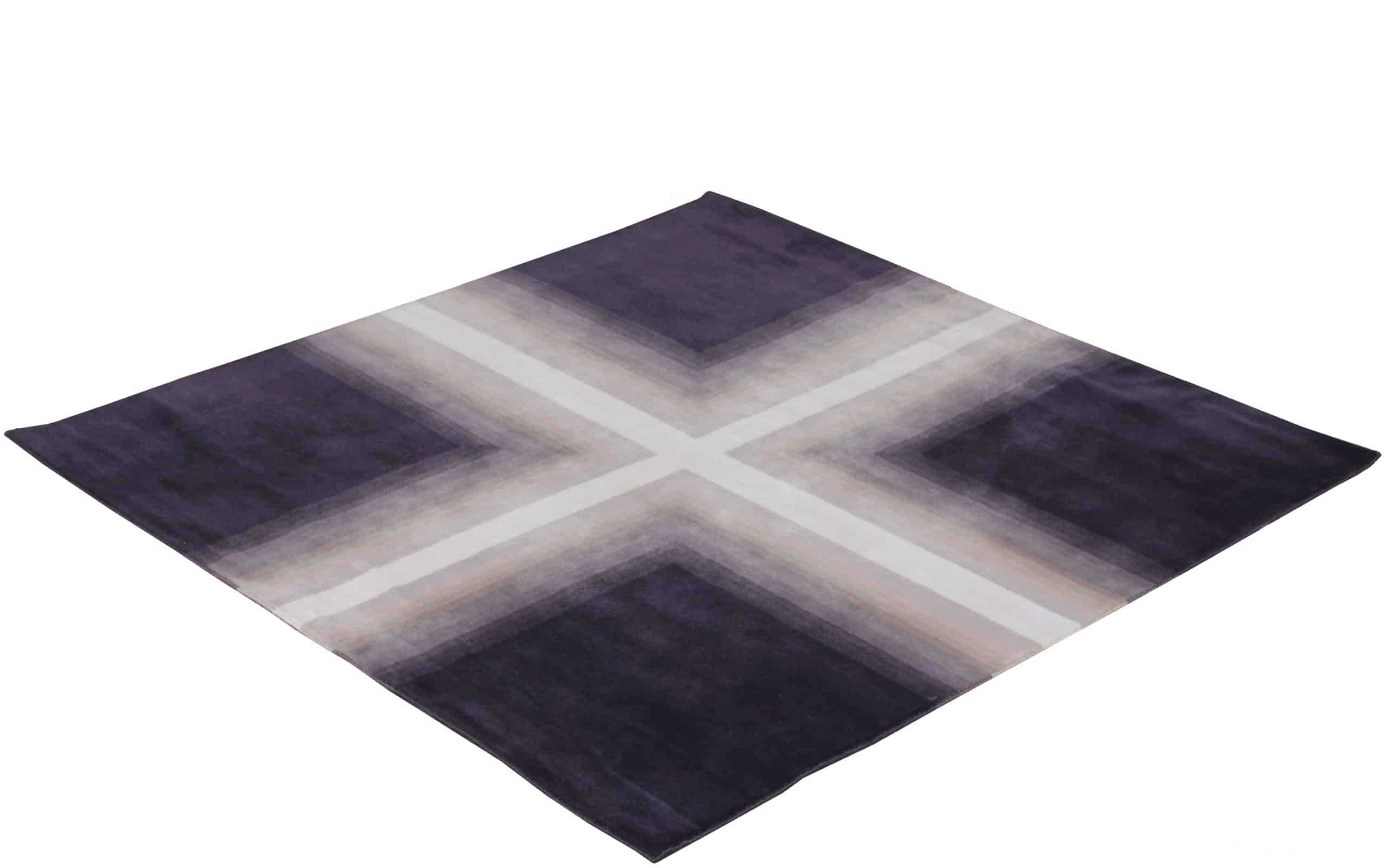Whole View Of Geometric Purple Mid Century Modern Rug 60767 by Nazmiyal Antique Rugs
