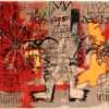 Red Color Modern Basquiat Inspired Art Area Rug 70955 by Nazmiyal Antique Rugs