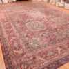 Side Of Fine Floral Large Antique Persian Kerman Rug 70942 by Nazmiyal Antique Rugs