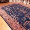 Side View Of Oversized Navy Blue Antique Indian Area Rug 70880 by Nazmiyal Antique Rugs