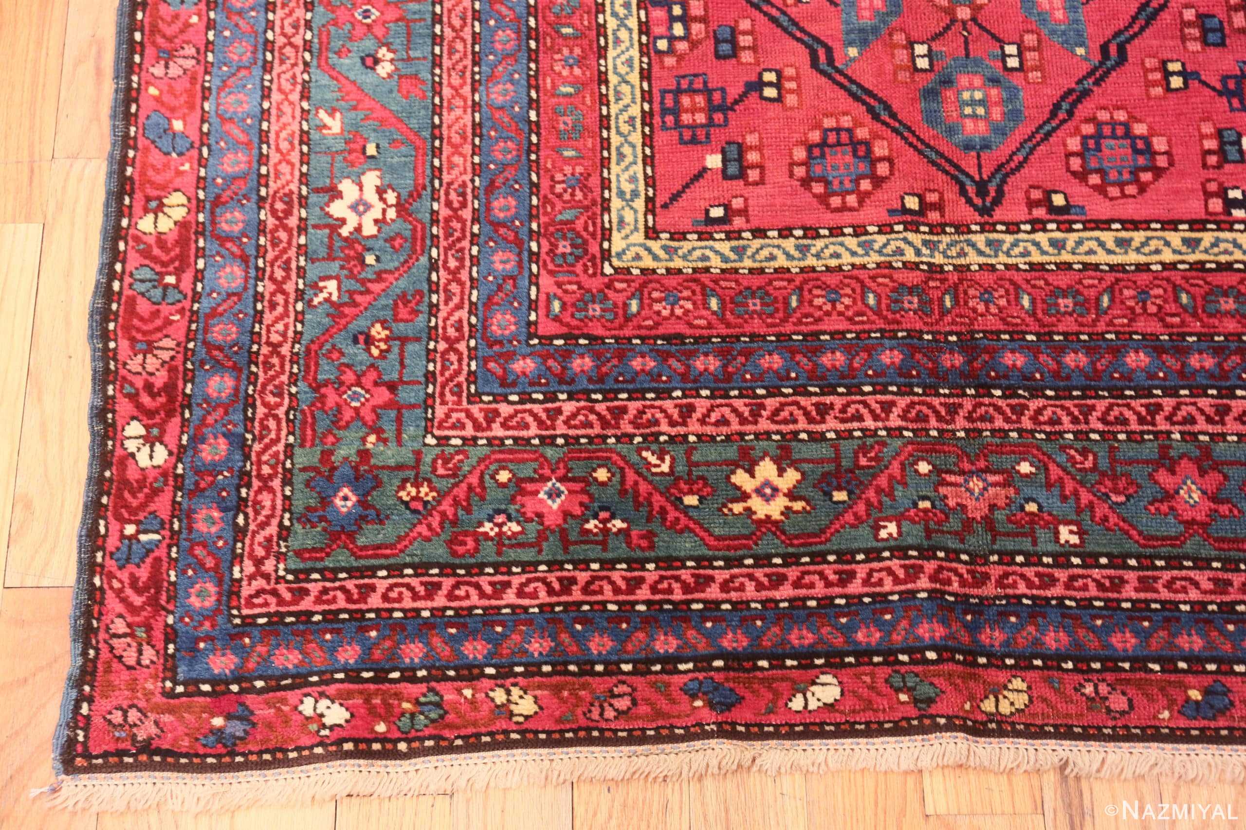 Corner Of Antique Caucasian Karabagh Rug 70925 by Nazmiyal Antique Rugs