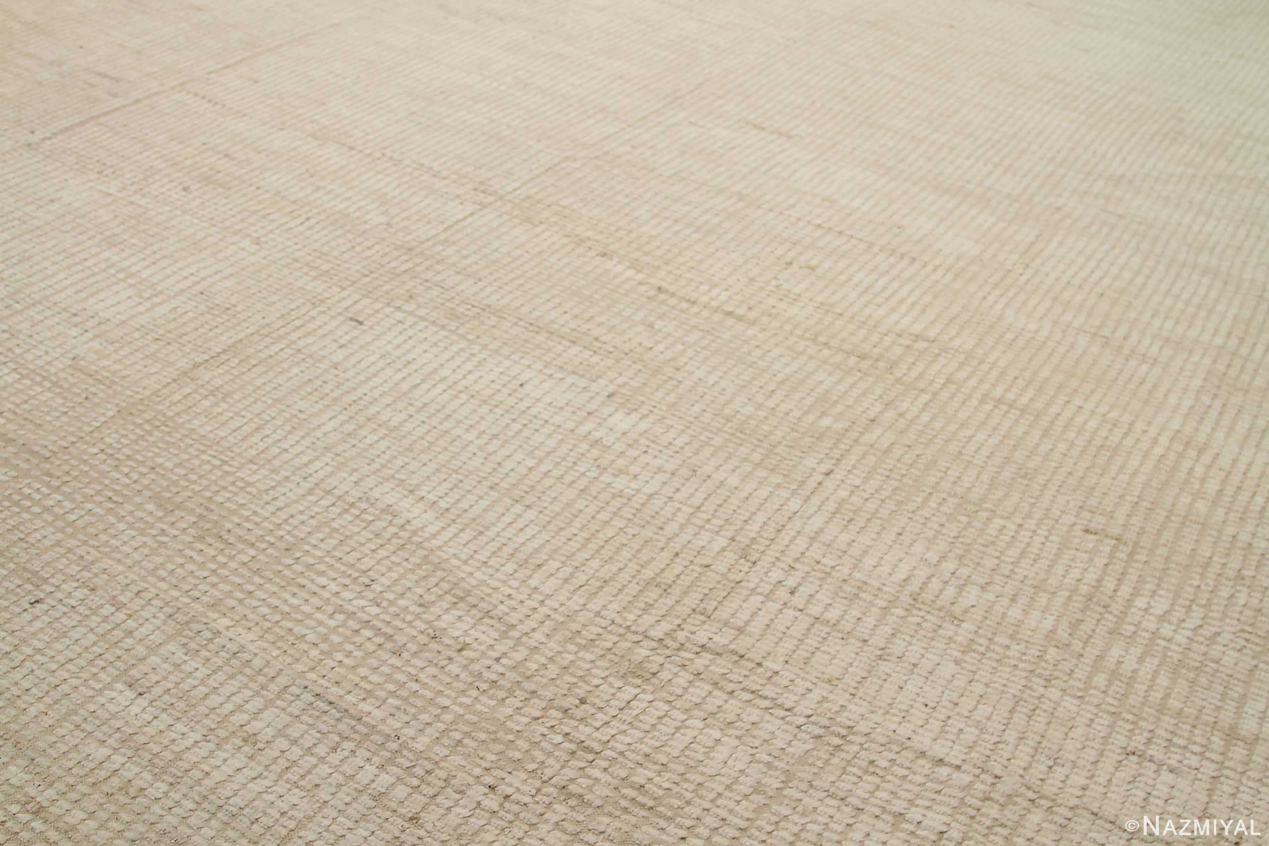 Detail Of Cream Color Modern Distressed Rug 60791 by Nazmiyal Antique Rugs