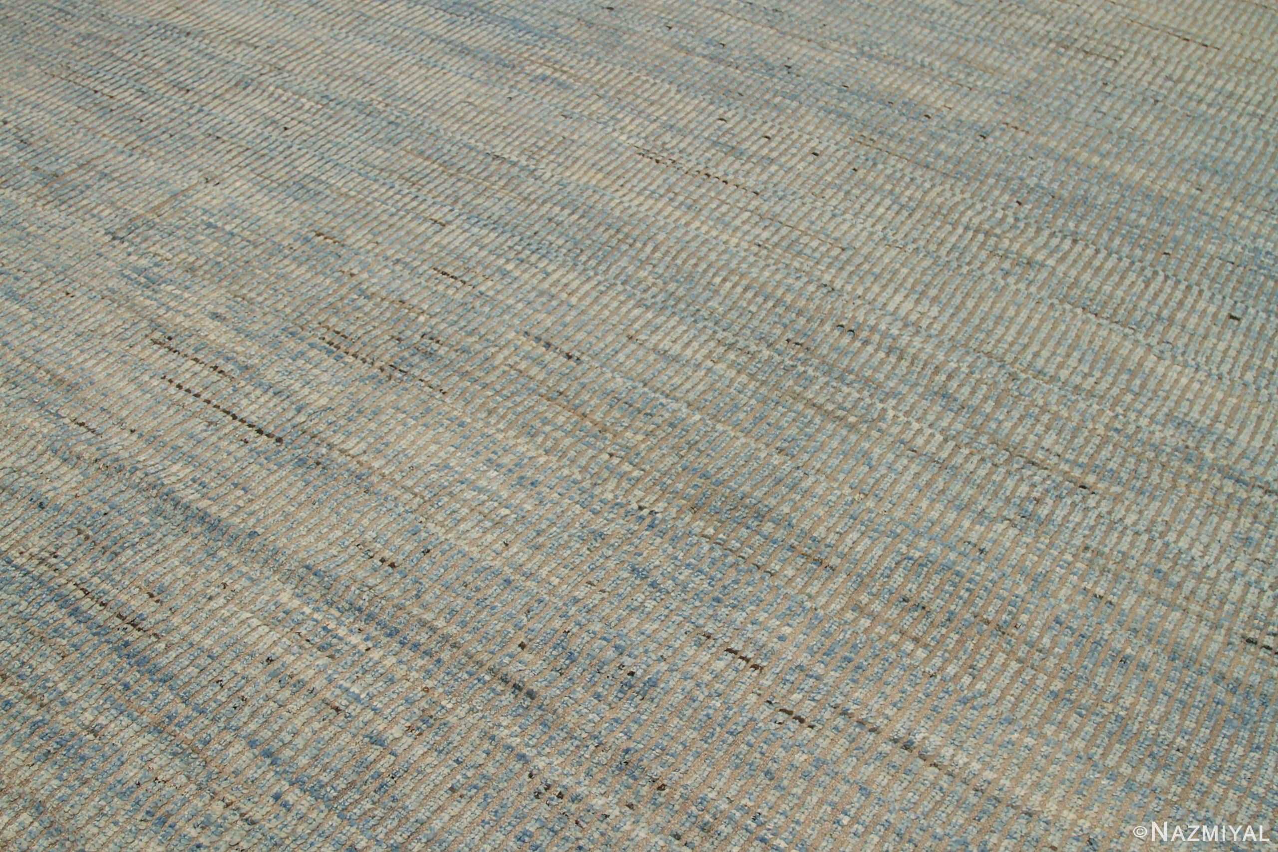 Details Of Grey Blue Textured Modern Distressed Rug 60828 by Nazmiyal Antique Rugs