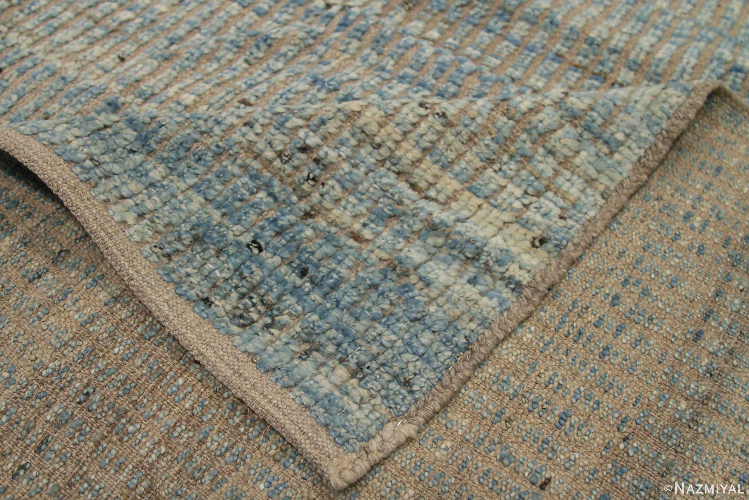 Pile Of Grey Blue Textured Modern Distressed Rug 60828 by Nazmiyal Antique Rugs