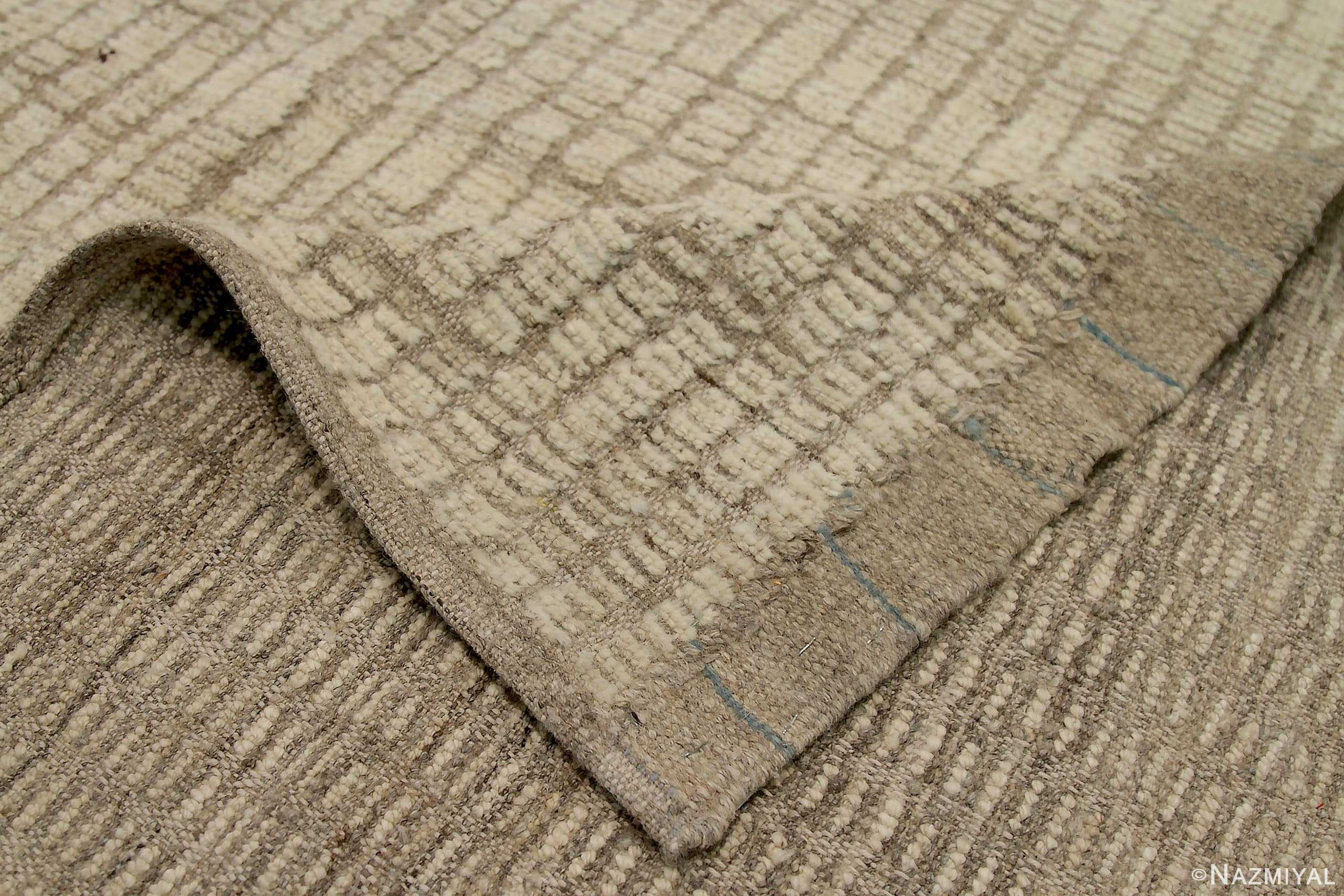Pile Of Green Beige Color Textured Modern Distressed Rug 60825 by Nazmiyal Antique Rugs