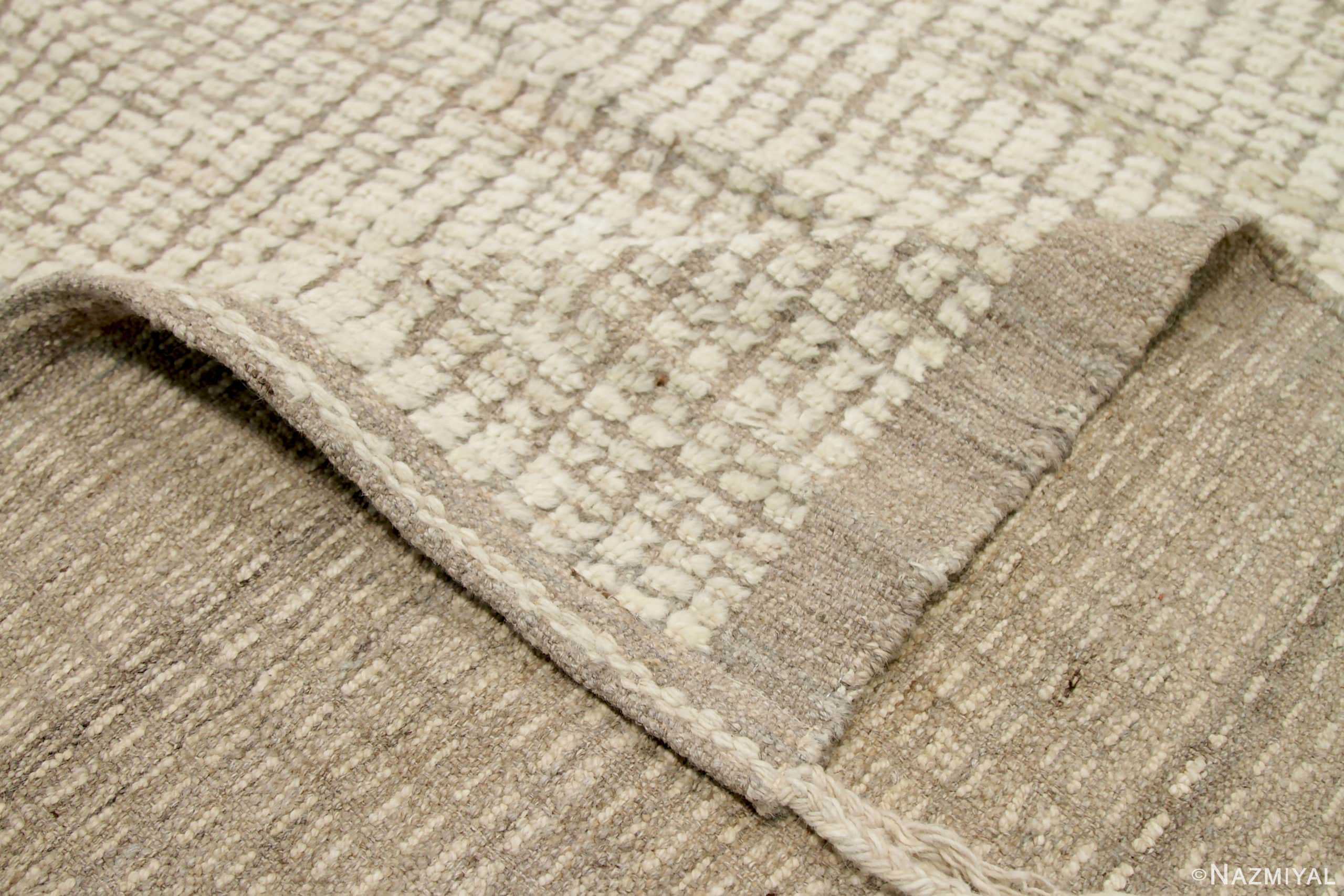 Pile Of Light Beige Textured Modern Distressed Rug 60810 by Nazmiyal Antique Rugs