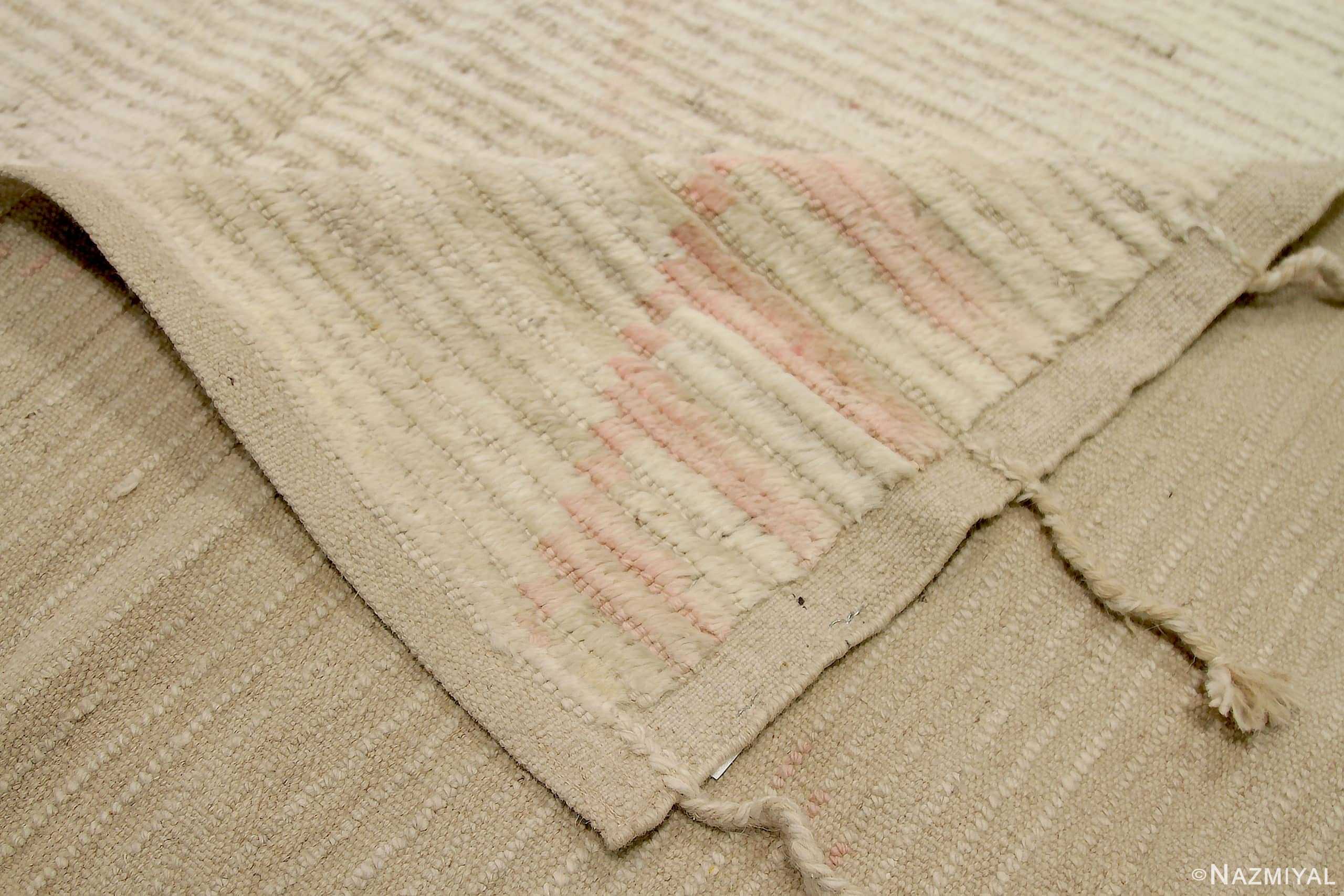 Pile Of Taupe Geometric Modern Distressed Rug 60814 by Nazmiyal Antique Rugs