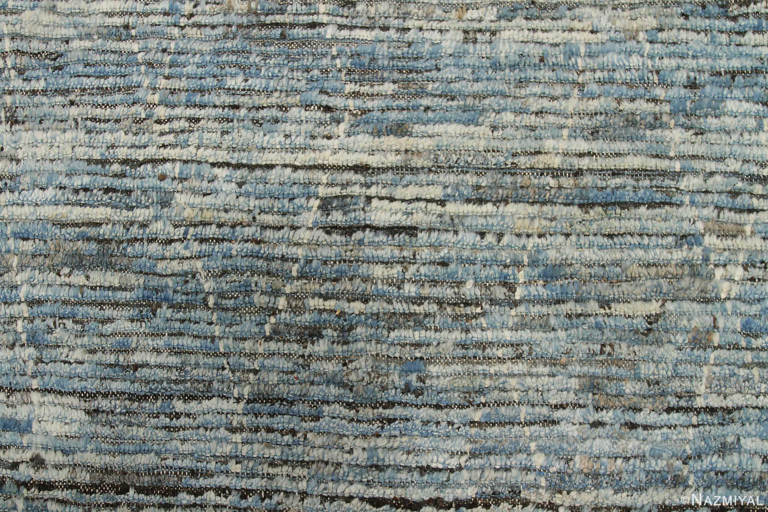 Texture Of Blue Geometric Modern Distressed Rug 60796 by Nazmiyal Antique Rugs