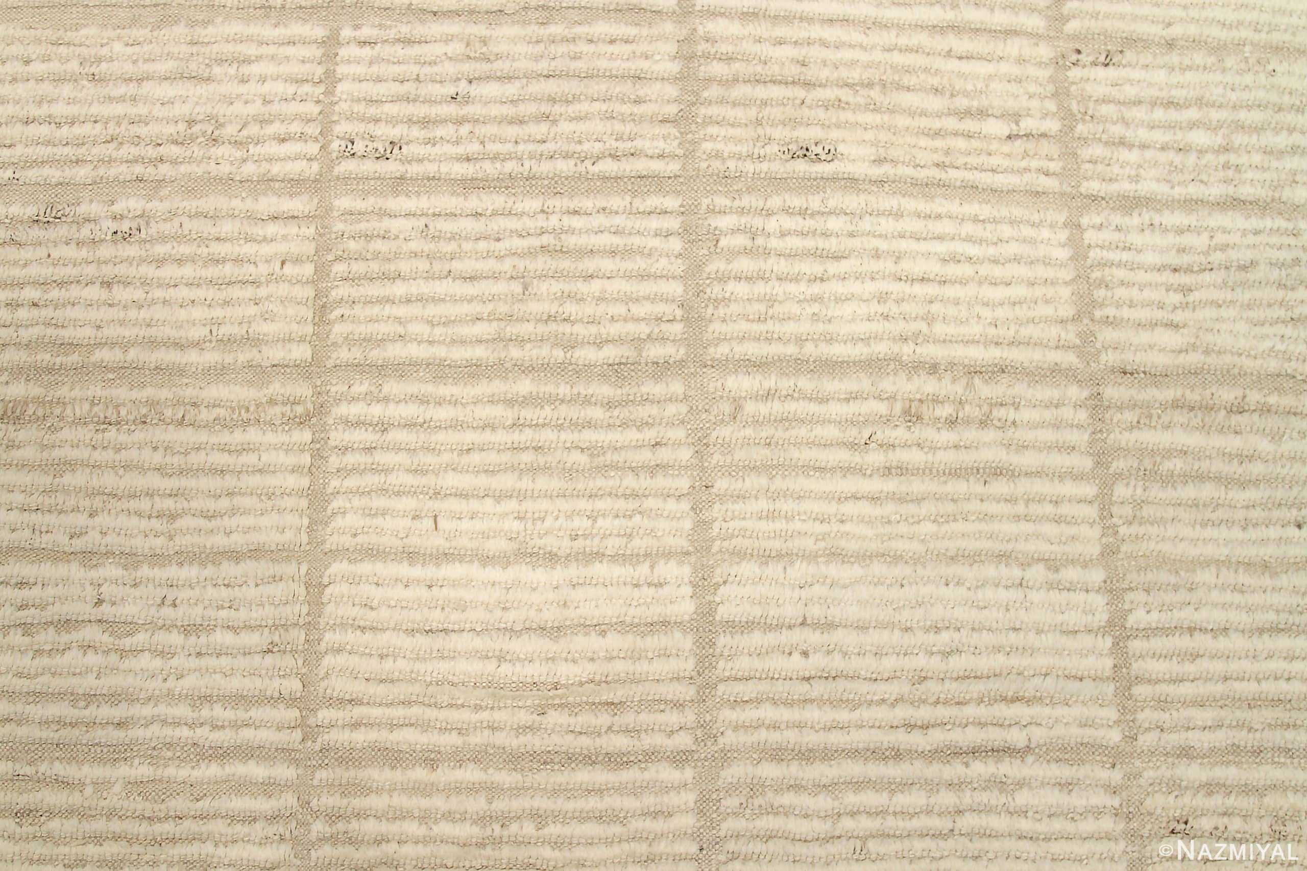 Texture Of Ivory Textured Modern Distressed Rug 60822 by Nazmiyal Antique Rugs