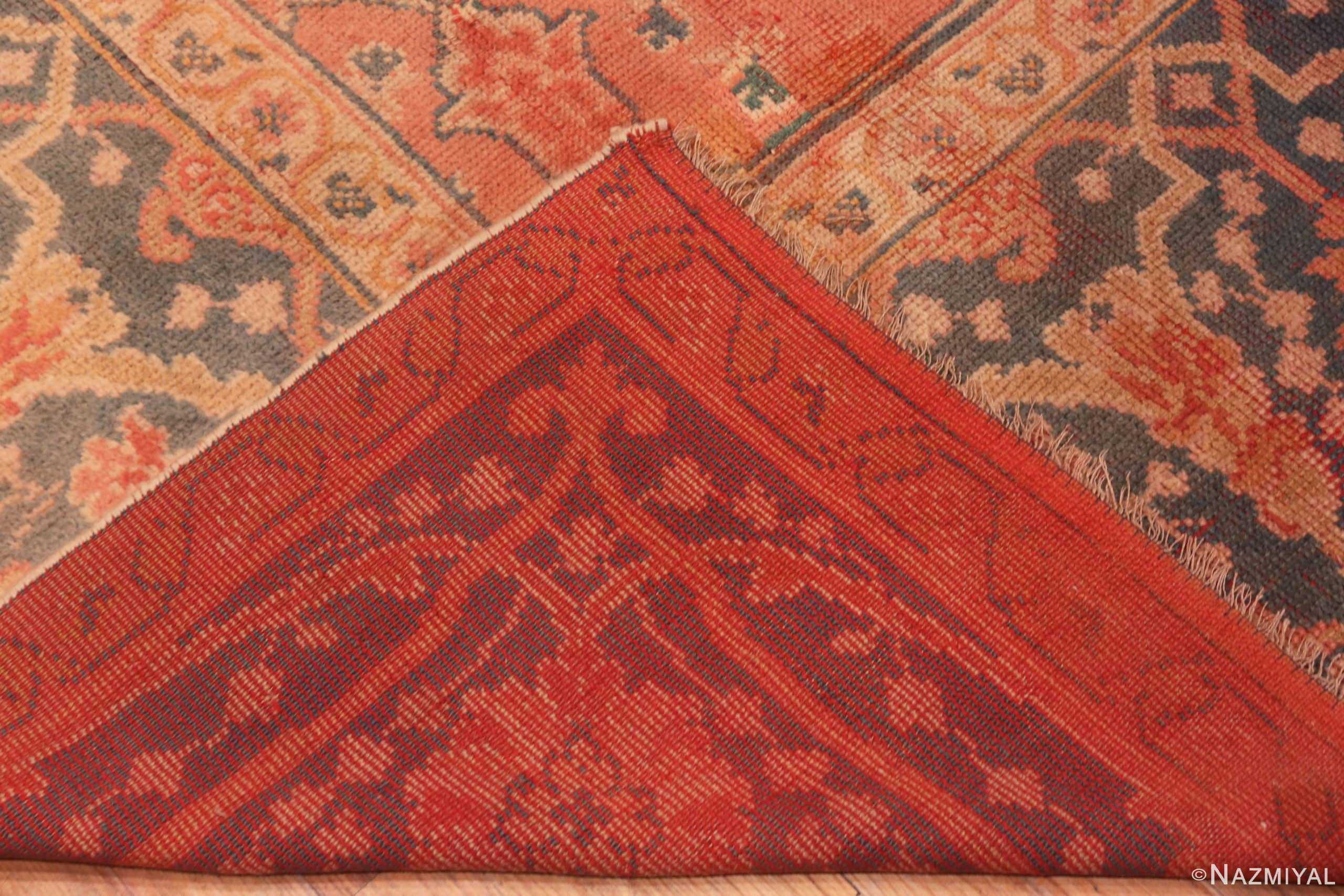Weave Of Large Coral Antique Turkish Oushak Area Rug 70876 by Nazmiyal Antique Rugs